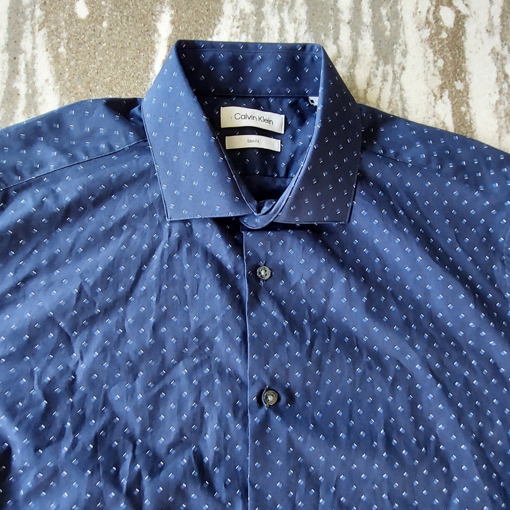 Calvin Klein Men's Long-sleeve Shirt New Men's Size Large